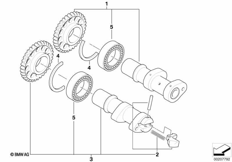 Ventilsteuerung-Nockenwelle/Kettentrieb