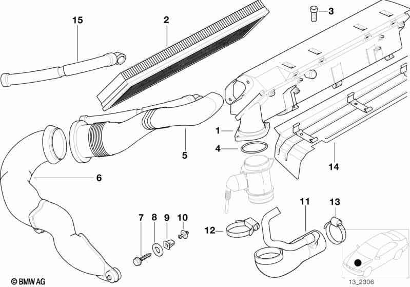 Ansauggeräuschdämpfer/Filtereinsatz