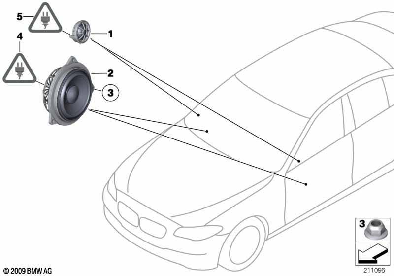 Einzelteile HiFi System Tür vorne