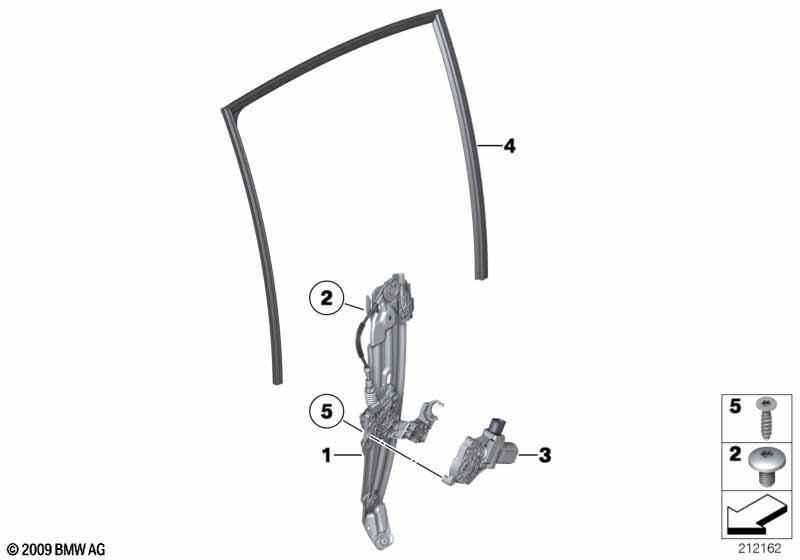 Türfenstermechanismus hinten