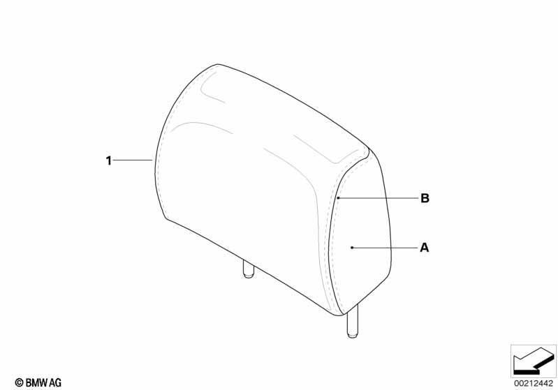 Individual Kopfstütze Leder hinten