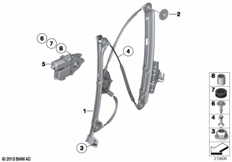 Türfenstermechanismus hinten