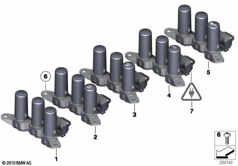 Schalterblock ASC/ DSC/ DTC/ MSA/ SPORT