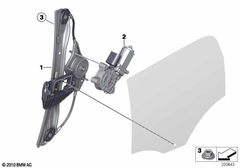 Türfenstermechanismus hinten