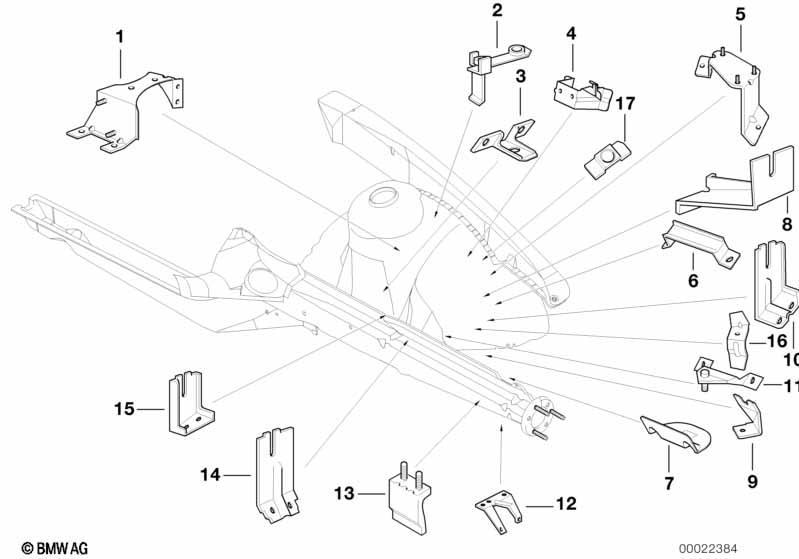 Vorderbau Halter links