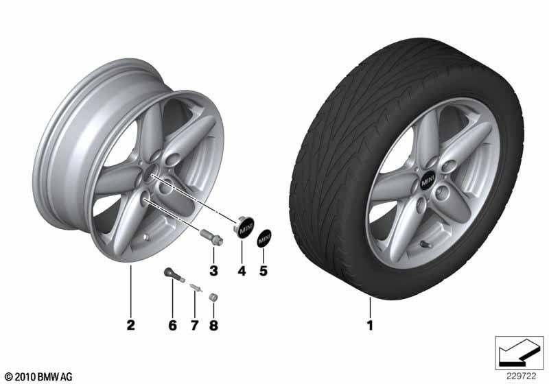 MINI LM Rad 5 Star Single Spoke 122