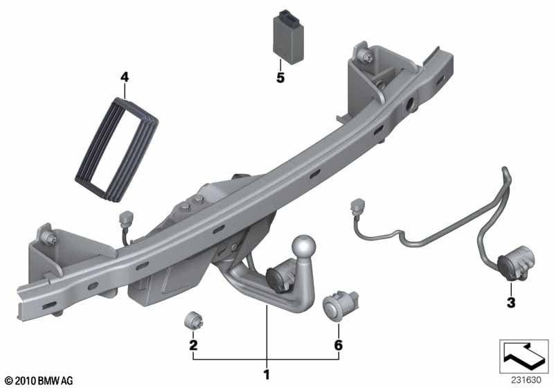 Trailer tow hitch, electrically pivoted