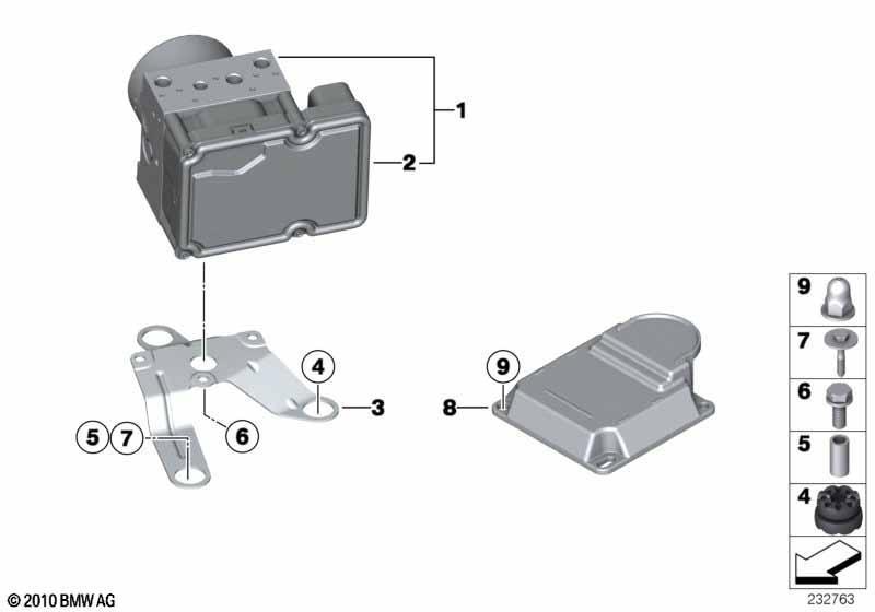 Hydroaggregat DXC/Halterung/Sensoren