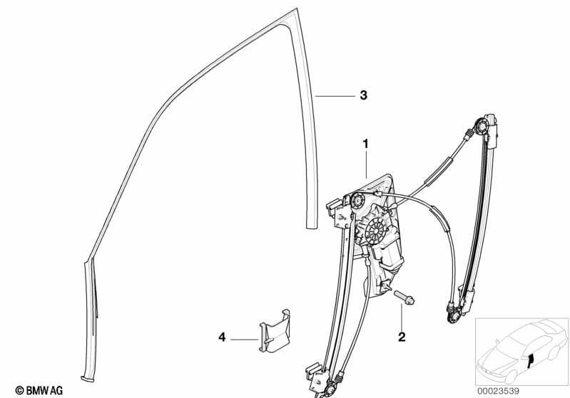 Türfenstermechanismus vorn