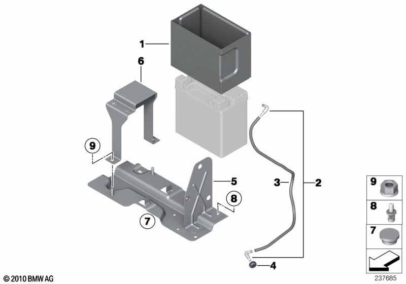 Batteriebefestigung u. Anbauteile