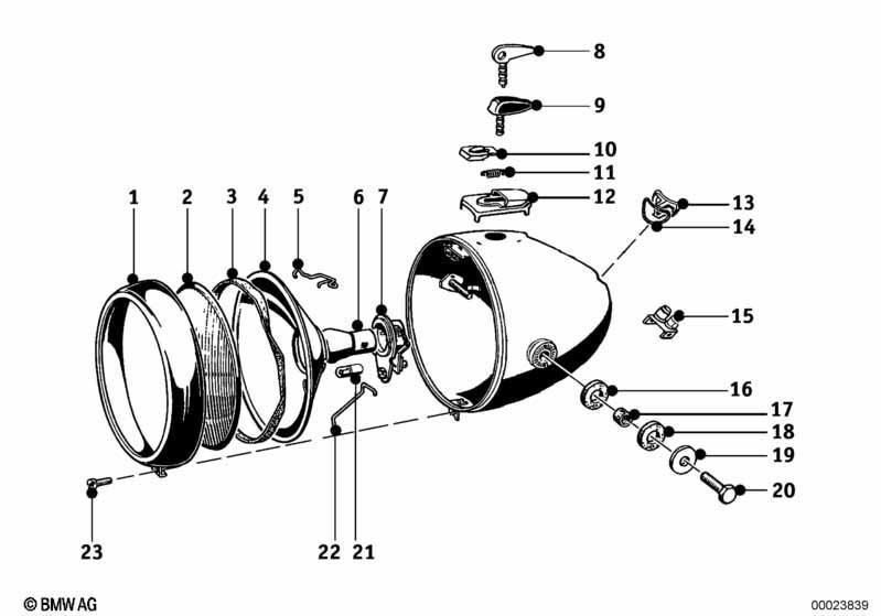 Scheinwerfer Einbauteile