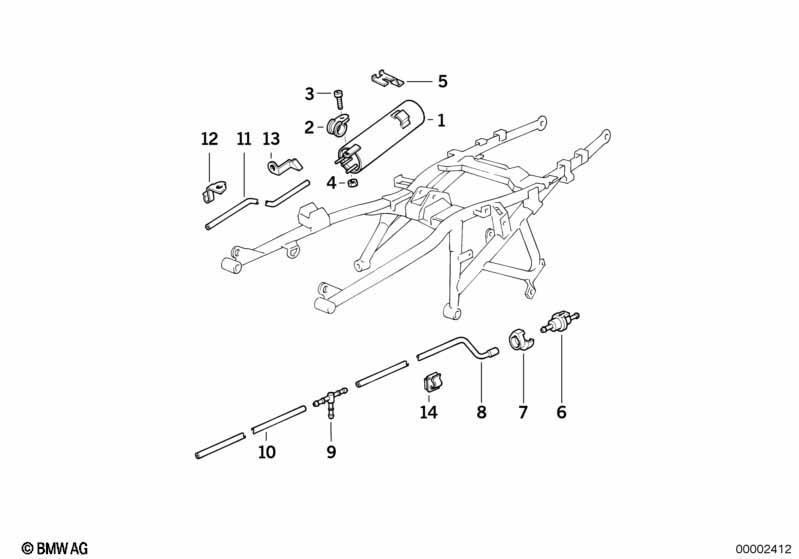 Aktivkohlefilter/Kraftstoffentlüftung