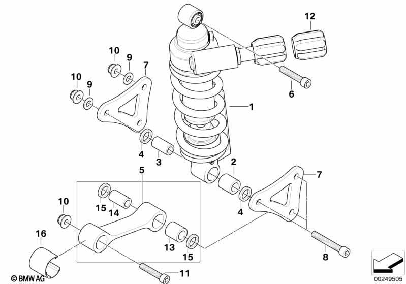 Federbein hinten