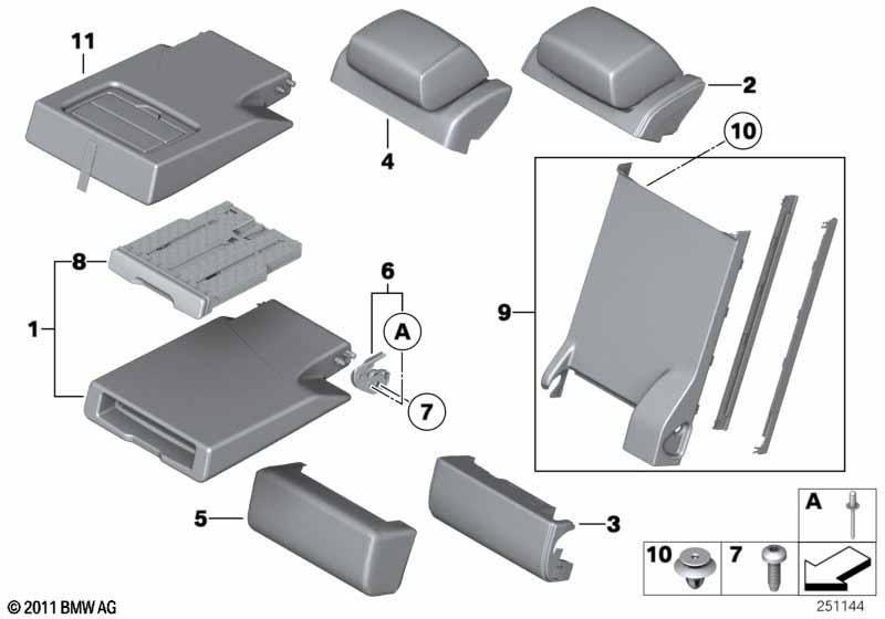 Sitz hinten Mittelarmlehne