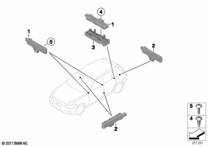 Einzelteile Antenne Komfortzugang