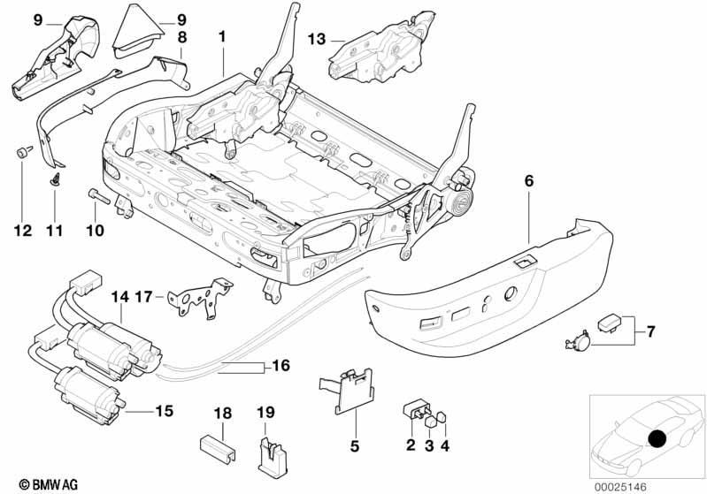 BMW Sportsitz Sitzrahmen elektrisch