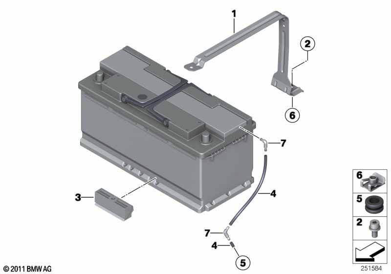 Befestig. u. Anbauteile für 2.Batterie