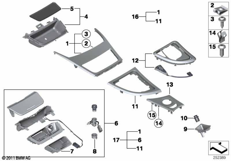 Anbauteile Mittelkonsole