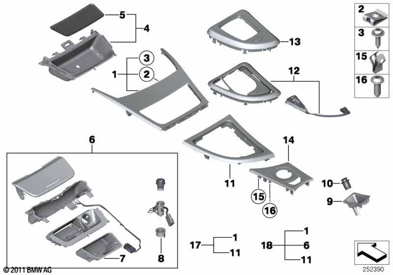 Anbauteile Mittelkonsole