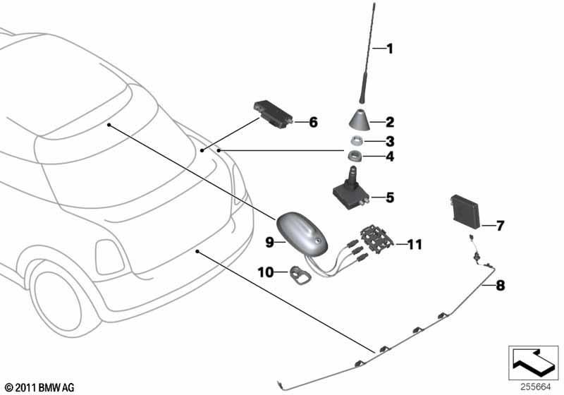 Einzelteile Antenne