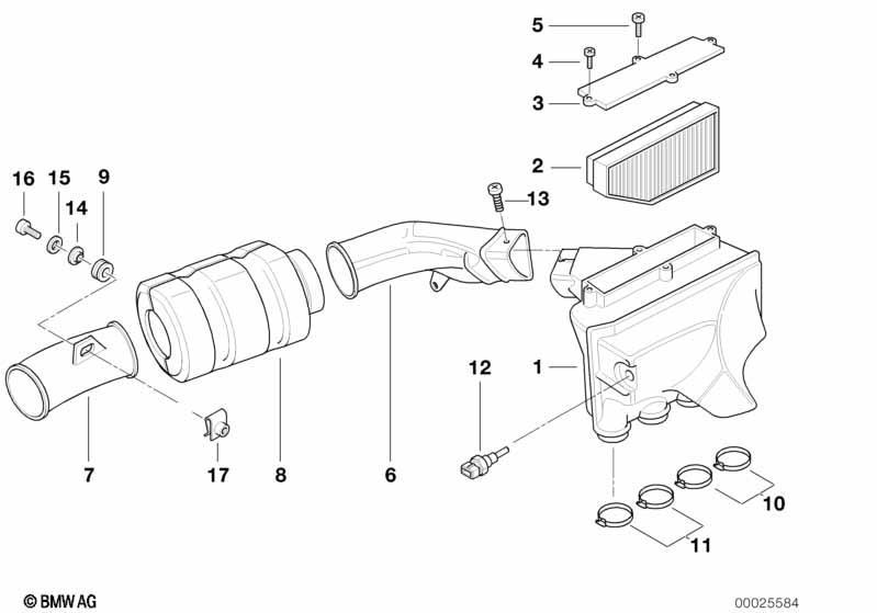 Ansauggeräuschdämpfer/Filtereinsatz