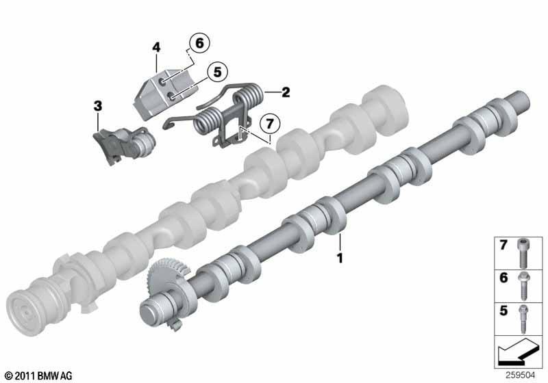 Ventilsteuerung-Exzenterwelle