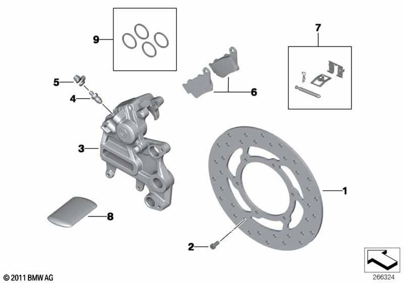 BMW Motorrad 34217696862 Bremsscheibe hinten - LEEBMANN24