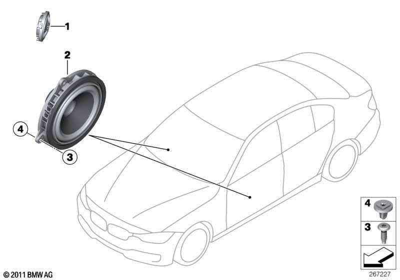 Einzelteile High End Sound Syst. Tür vo.