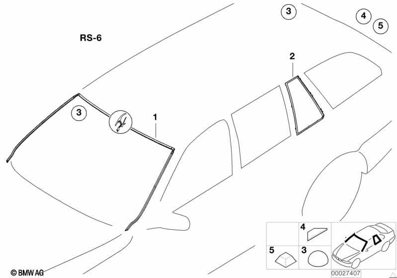 Verglasung Anbauteile