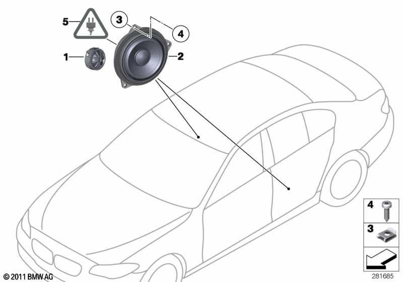 Einzelteile Top-HiFi System Tür hinten