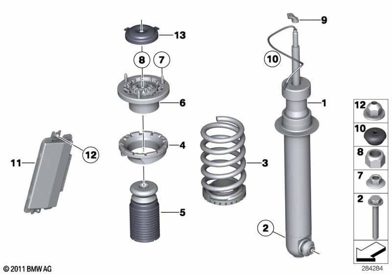 Federbein hinten EDC/Steuergerät/Sensor