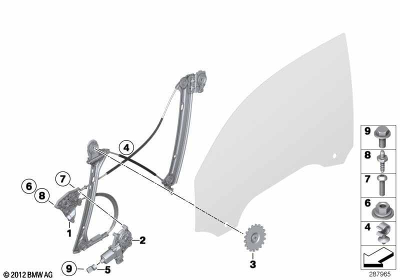 Türfenstermechanismus vorn