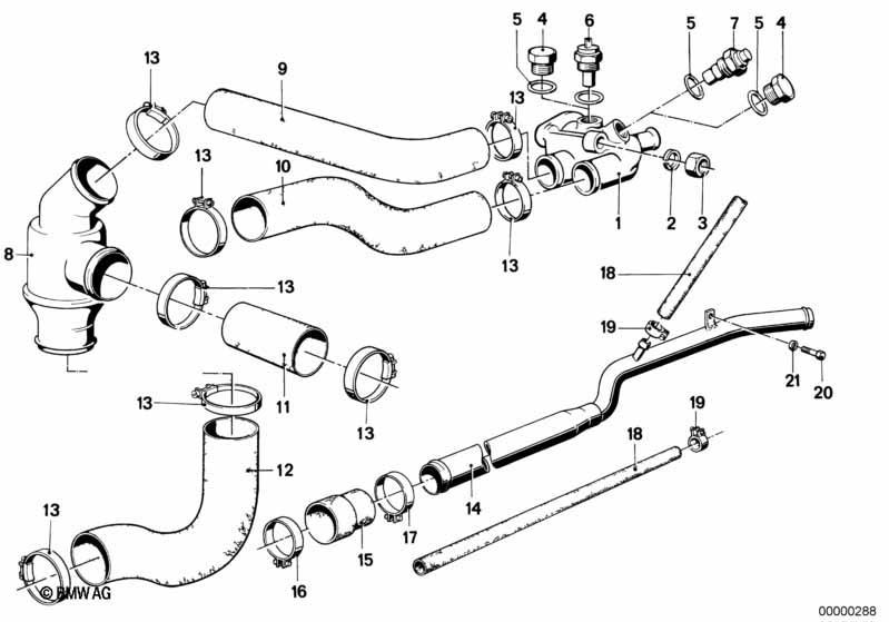 Kühlsystem-Thermostat/Wasserschl.führung