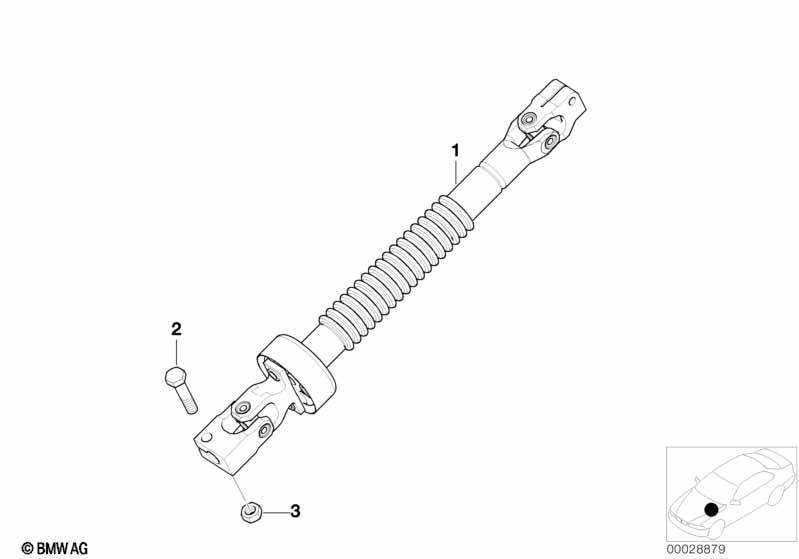 Lenksäule-Lenkspindel unten