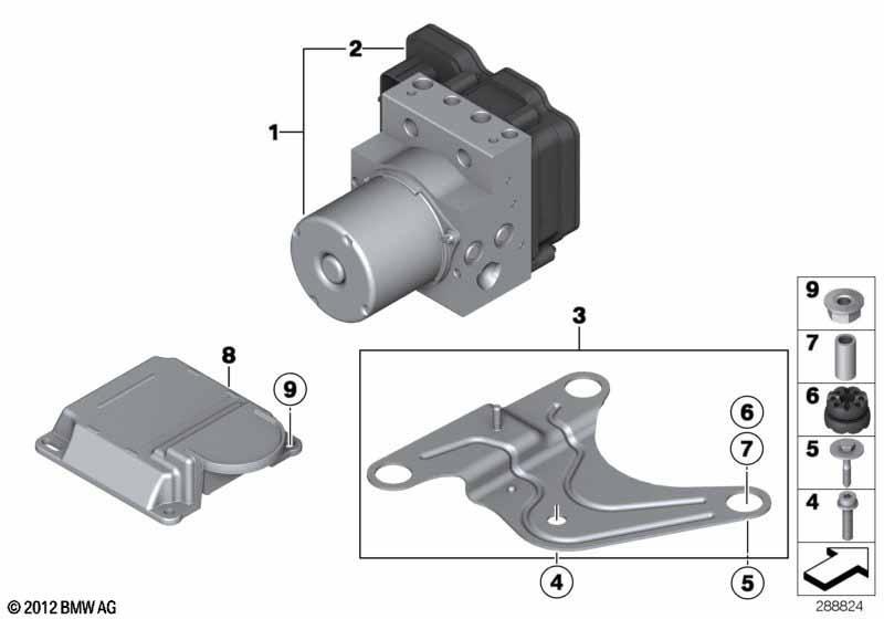 Hydroaggregat DSC/Steuergerät/Halterung