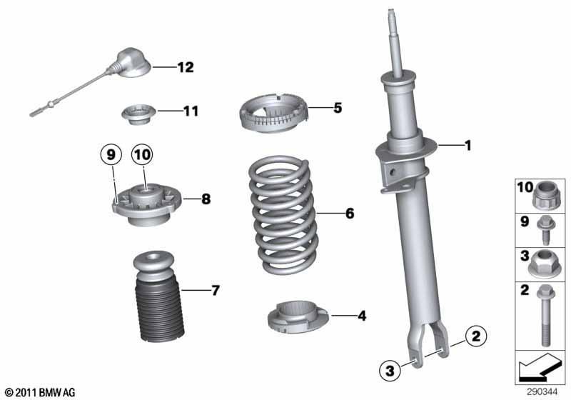 Federbein vorn EDC/Anbauteile