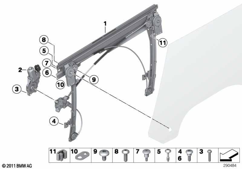 Türfenstermechanismus vorn