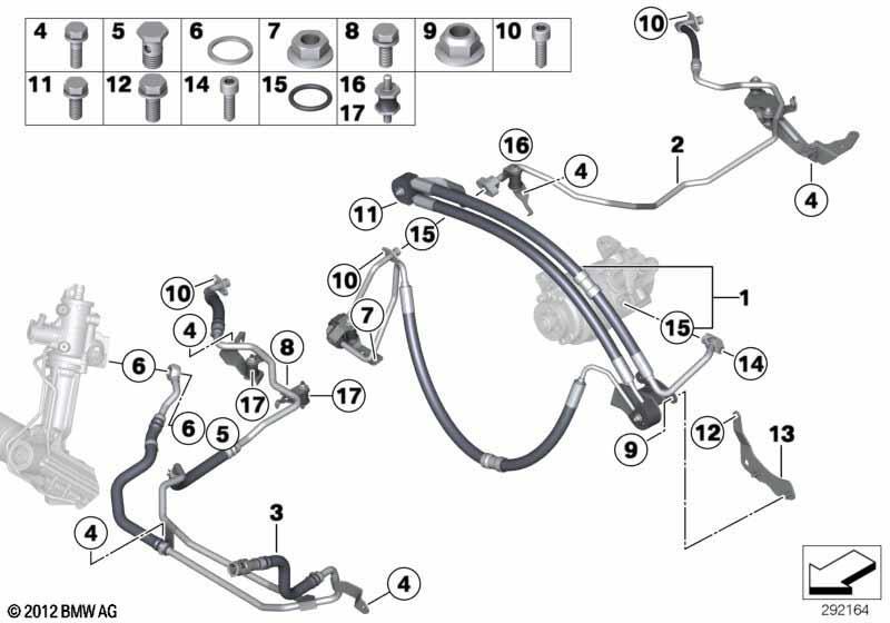 Hydrolenkung Ölleitungen/Adaptive Drive