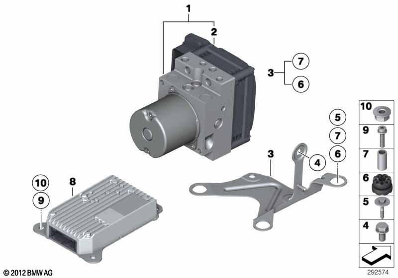 Hydroaggregat DSC/Steuergerät/Halterung