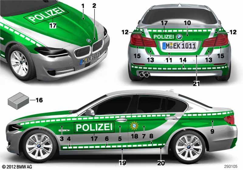 Beklebung Polizei und Notarzt