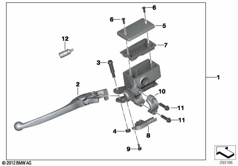 Handbremsarmatur Hinterrad