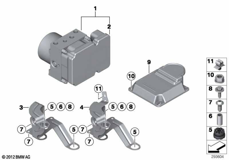 Hydroaggregat DSC/Steuergerät/Halterung