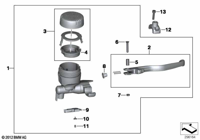 Handbremsarmatur Lenkerklemmung M6