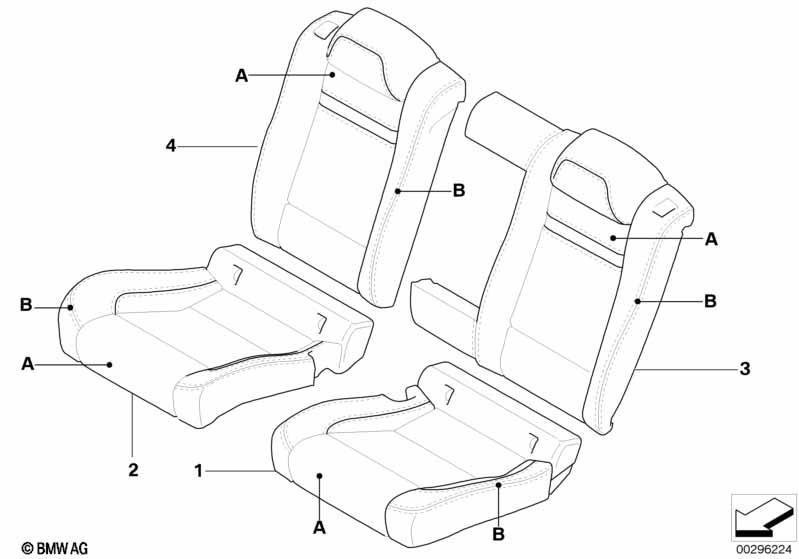 Individual M Bezug Leder Sitz hinten USA