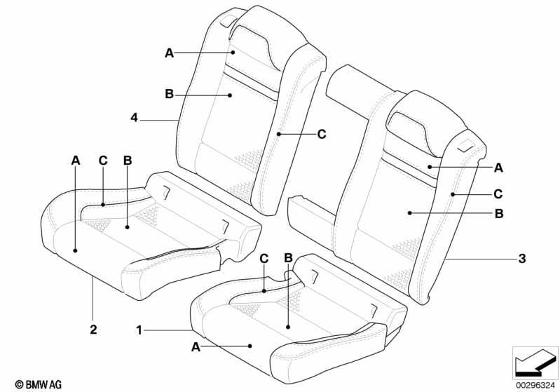 Indi. M Bezug Sitz hinten Klimaleder USA