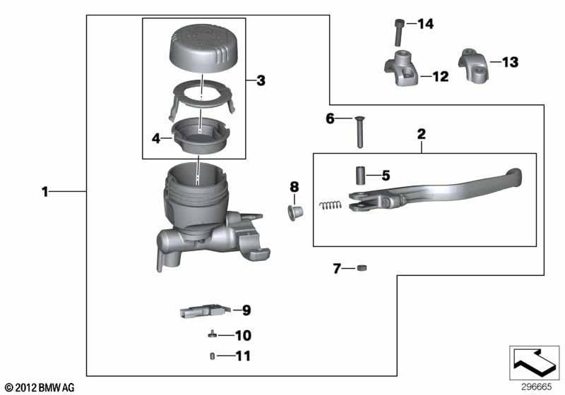 Handbremsarmatur Lenkerklemmung M6