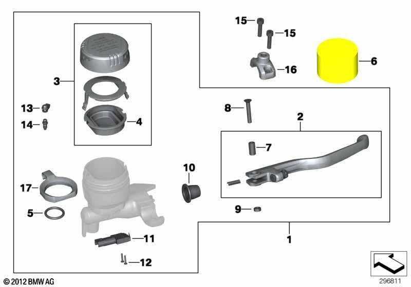 Handbremsarmatur Lenkerklemmung M5