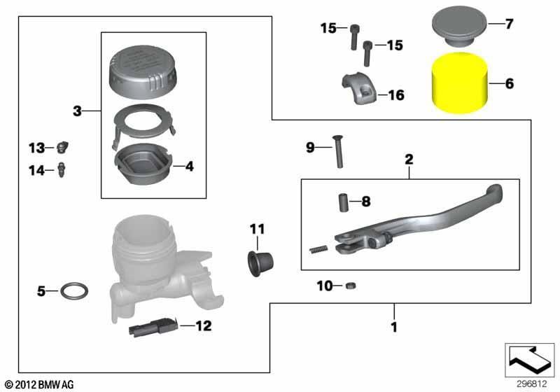 Handbremsarmatur Lenkerklemmung M5