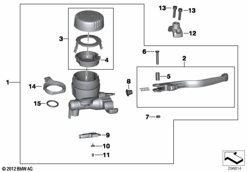 Handbremsarmatur Lenkerklemmung M6