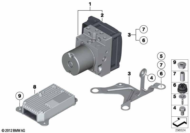 Hydroaggregat DSC/Steuergerät/Halterung